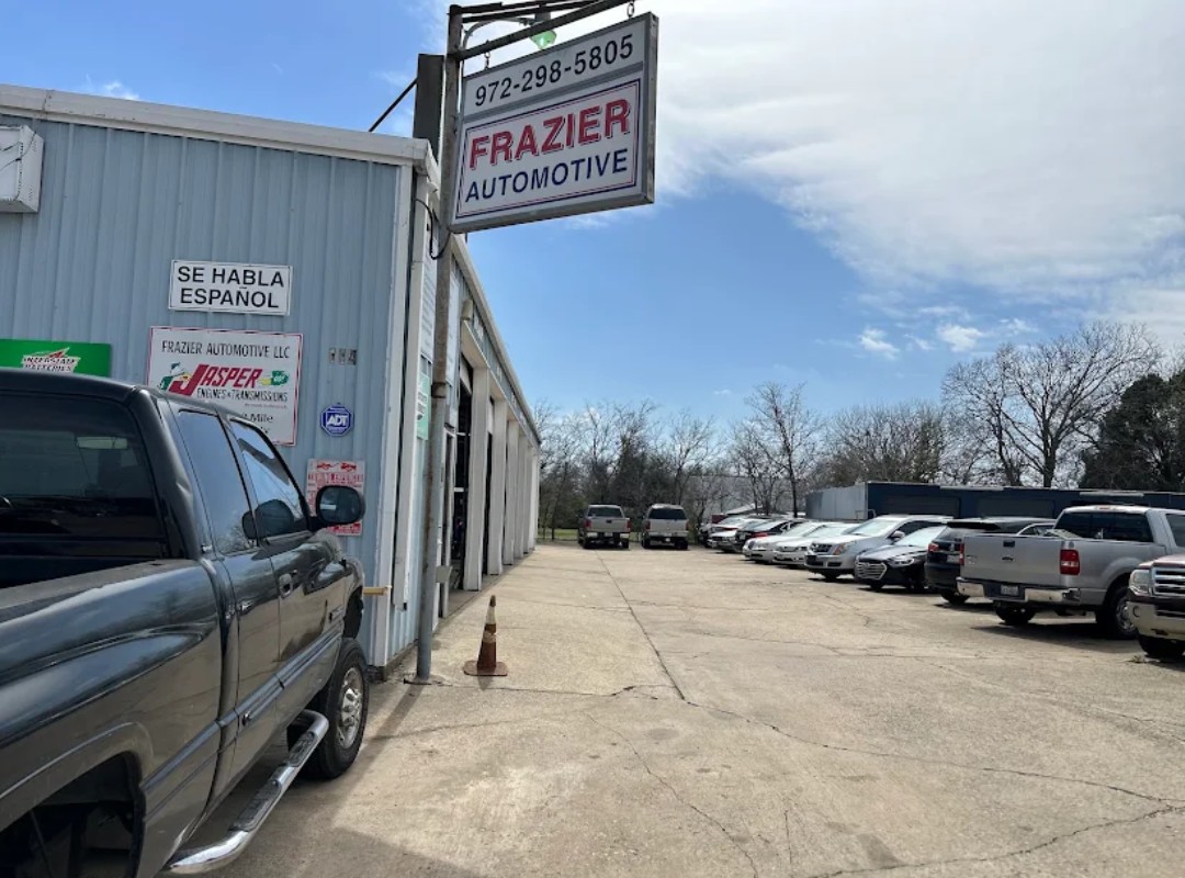 Frazier Automotive shop with mechanic working on a vehicle